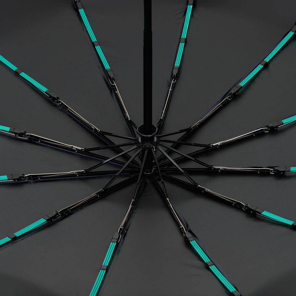 Зонт складной с УФ-защитой Ribstar, темно-синий