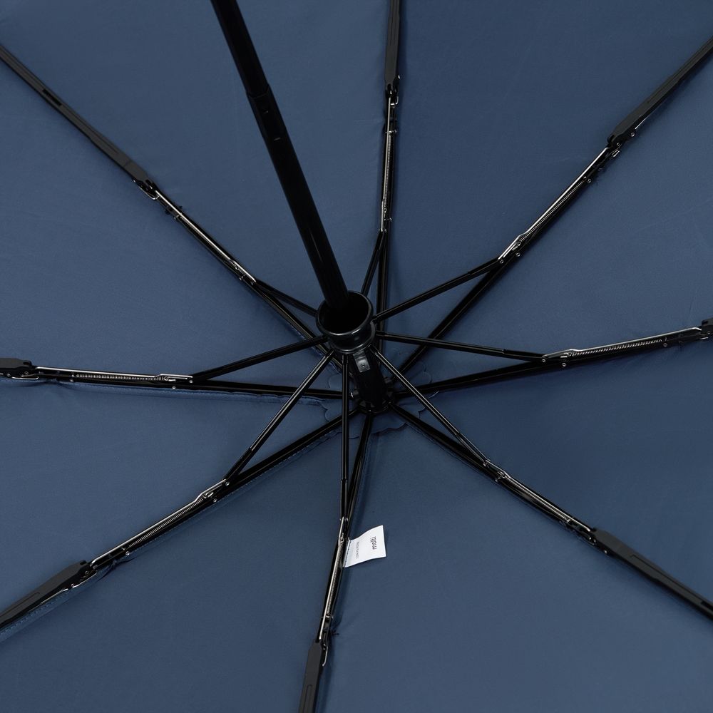 Зонт складной Classic, темно-синий с темной ручкой Зонт складной Classic, темно-синий с темной ручкой