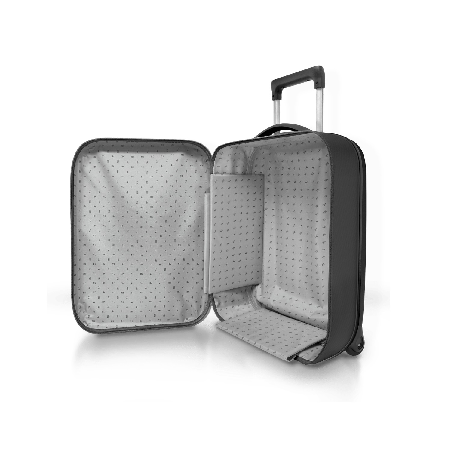 Чемодан складной Rollink Vega II 55x40x20 см, 2 колеса, черный