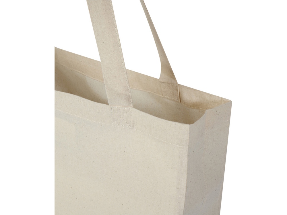 Madras эко- сумка с ластовицей из переработанного хлопка, сертифицированного согласно GRS, плотностью 140 г/м² - Натуральный Madras эко- сумка с ластовицей из переработанного хлопка, сертифицированного согласно GRS, плотностью 140 г/м² - Натуральный