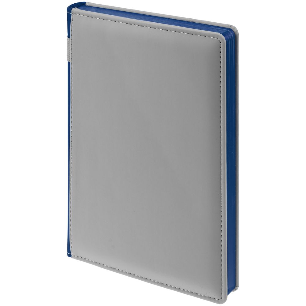 Ежедневник Spain Shall на заказ, недатированный, серый с синим Ежедневник Spain Shall на заказ, недатированный, серый с синим