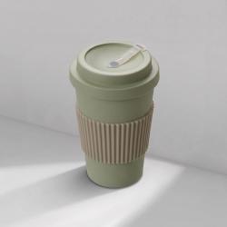 Термокружка Muffin из натуральных волокон, оливковый