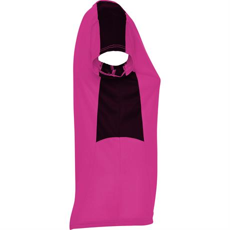 Спортивная футболка SUZUKA женская, ФУКСИЯ/ЧЕРНЫЙ 2XL