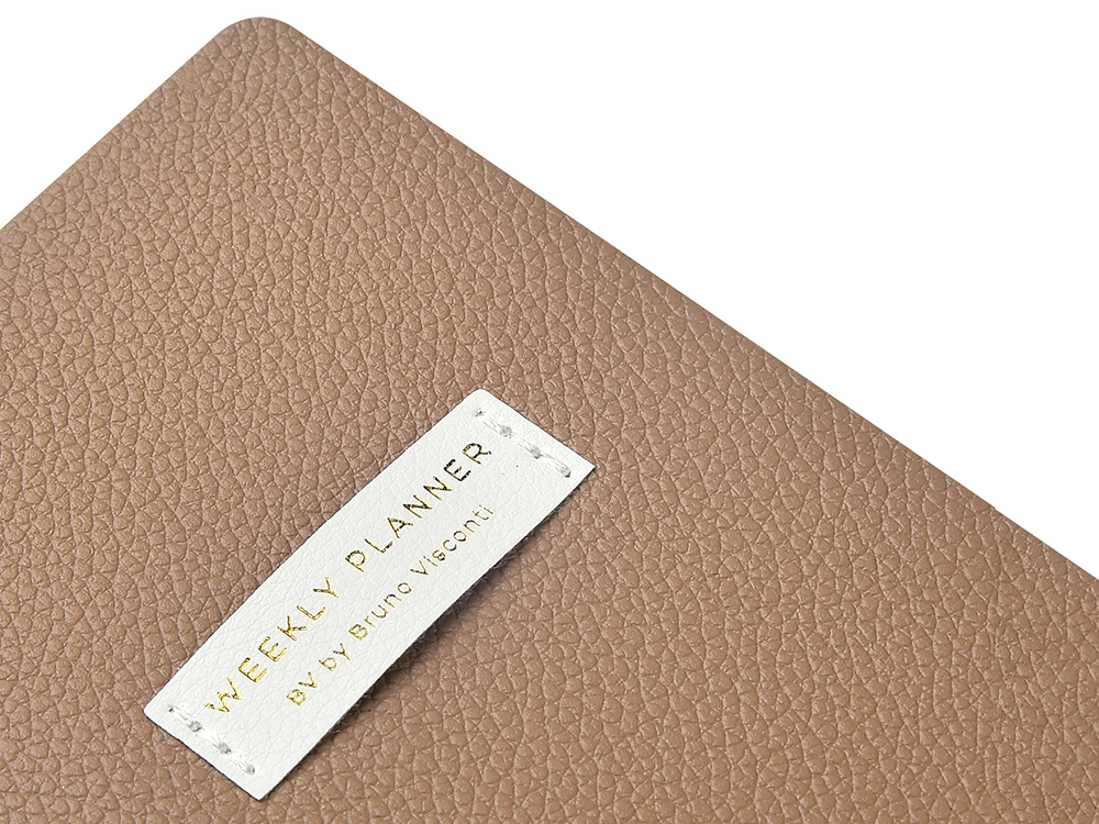 Еженедельник недатированный А6 Total beige с нашивкой, бежевый