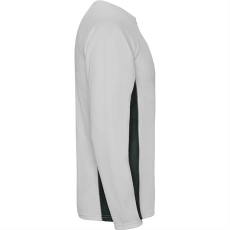 Спортивная футболка SHANGHAI L/S мужская, БЕЛЫЙ/ТЕМНЫЙ ГРАФИТ 2XL