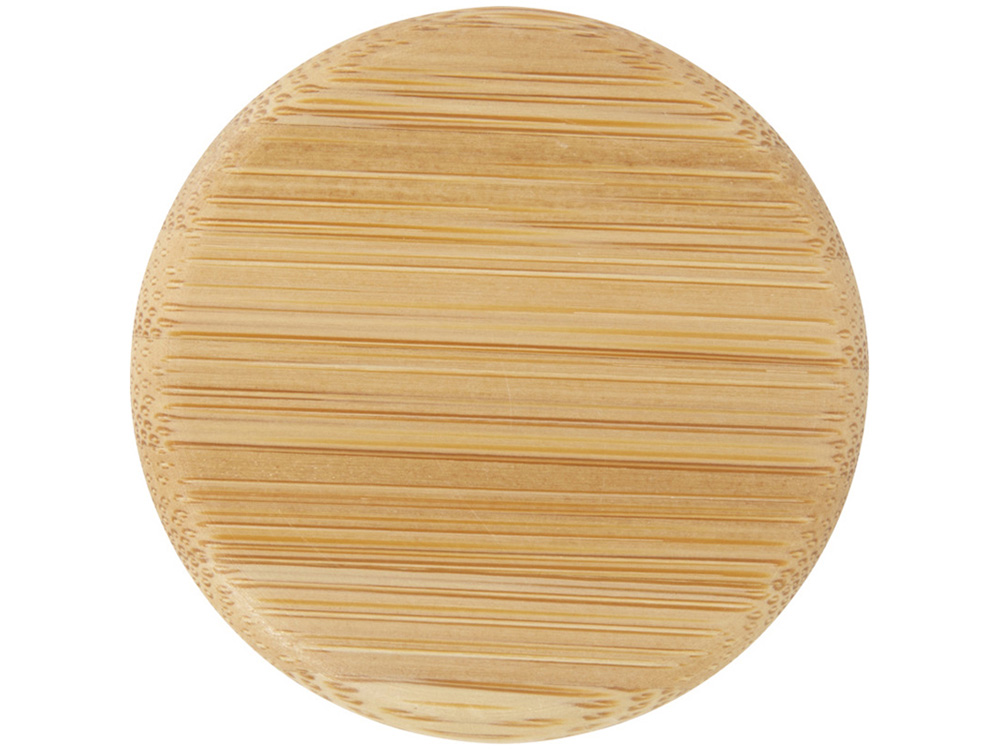 Lume бутылка из матового содово-известкового стекла объемом 500 мл с бамбуковой крышкой - Серый