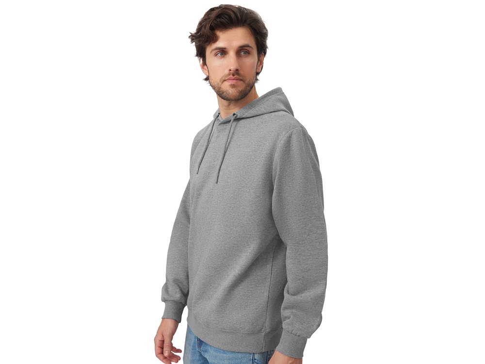 Толстовка с капюшоном Lisbon унисекс, серый меланж