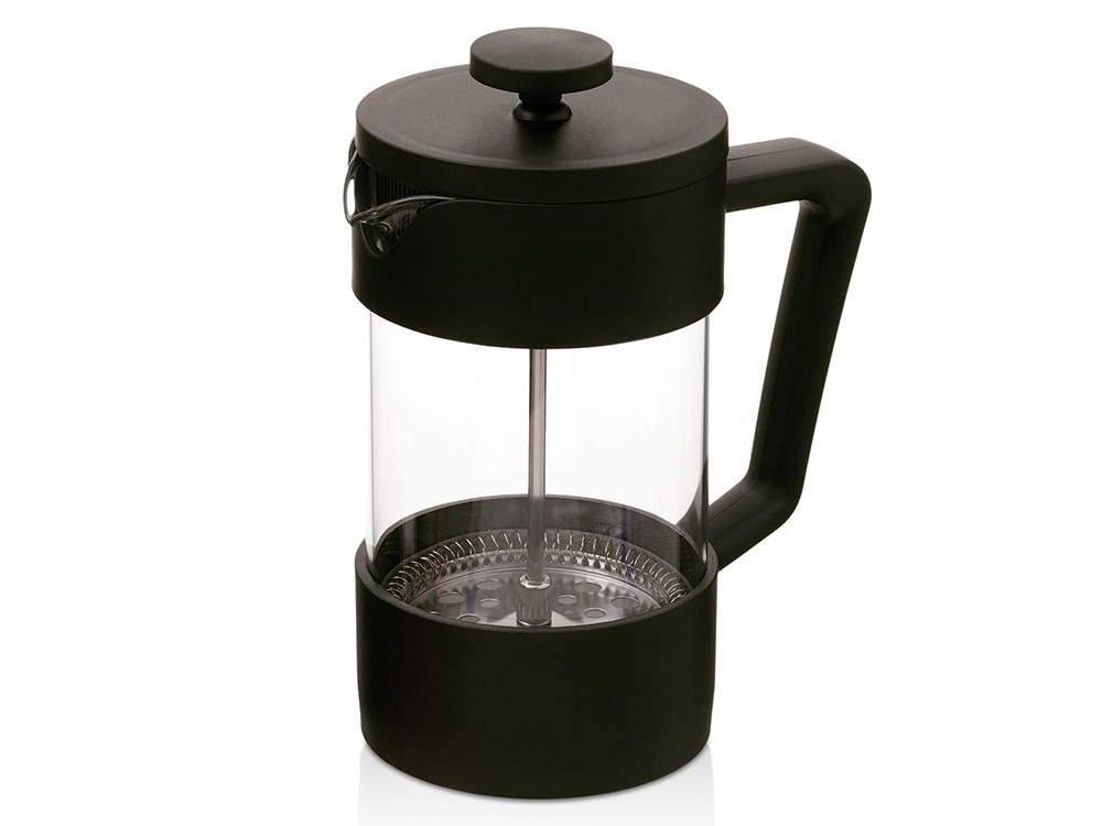 Подарочный набор c пледом, френчпрессом, чаем и медом, белый