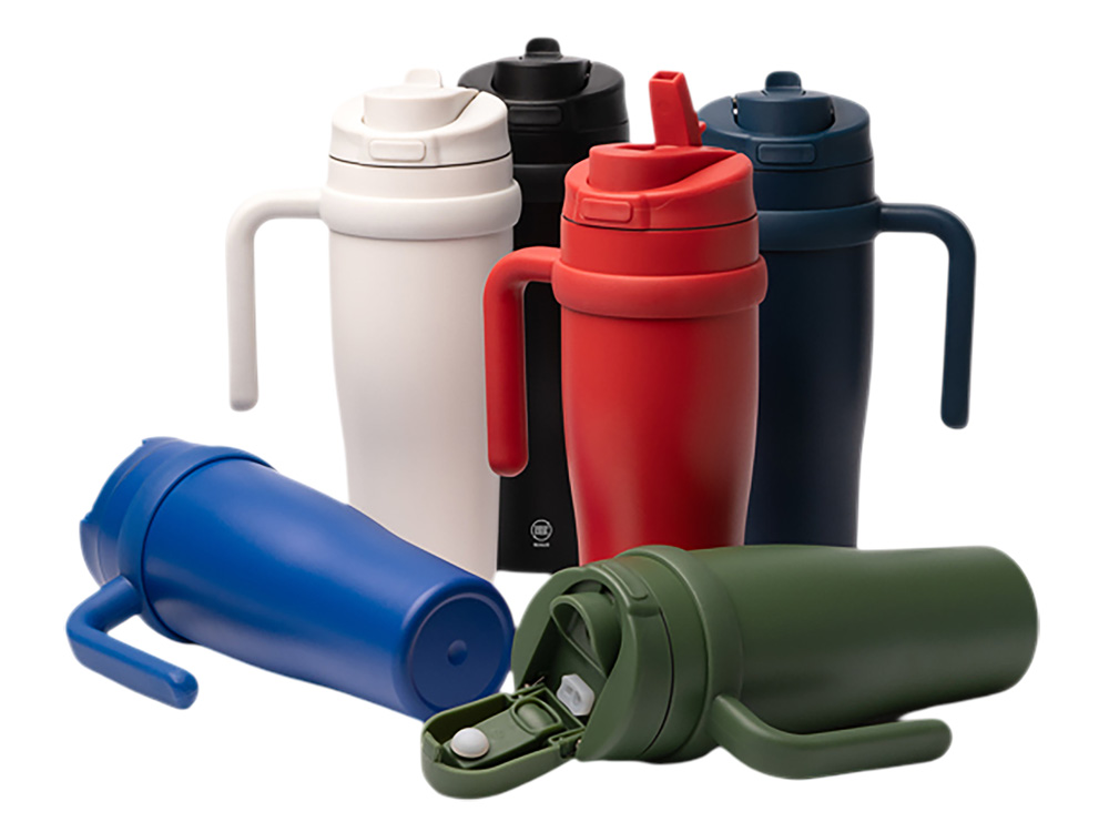 Термокружка KALAM/КАЛАМ с двойными стенками, синий нейви