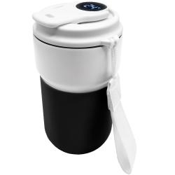 Термокружка вакуумная герметичная с дисплеем Clive To Go, белый/чёрный Термокружка вакуумная герметичная с дисплеем Clive To Go, белый/чёрный