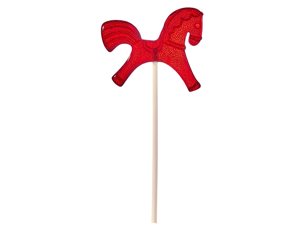 Леденец Лошадка, красный со вкусом вишни, 21 гр.