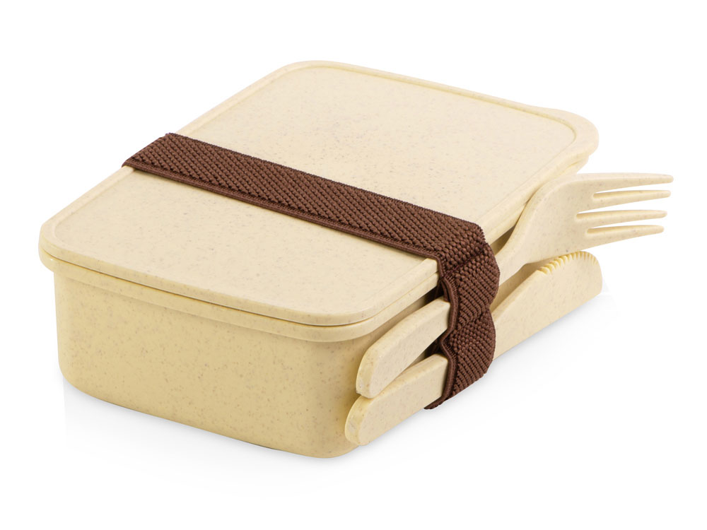 Набор с термокружкой, блокнотом, ручкой и ланчбоксом Refreshment, оранжевый