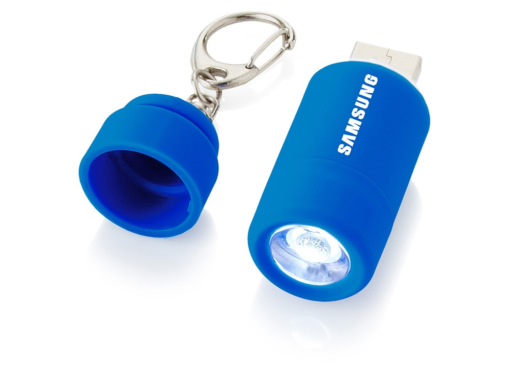 Мини-фонарь Avior с зарядкой от USB, синий
