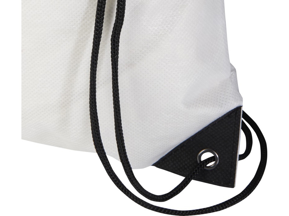 Рюкзак-мешок  на шнурке Evergreen из переработанного нетканого материала, белый