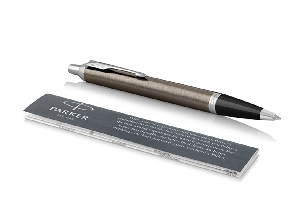 Ручка шариковая Parker IM Core Dark Espresso Lacque CT, кофейный