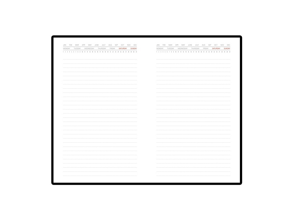 Ежедневник недатированный с индексами А5 Bergamo, оранжевый