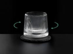 Вращающийся бокал для виски на сланцевом костере Ventura