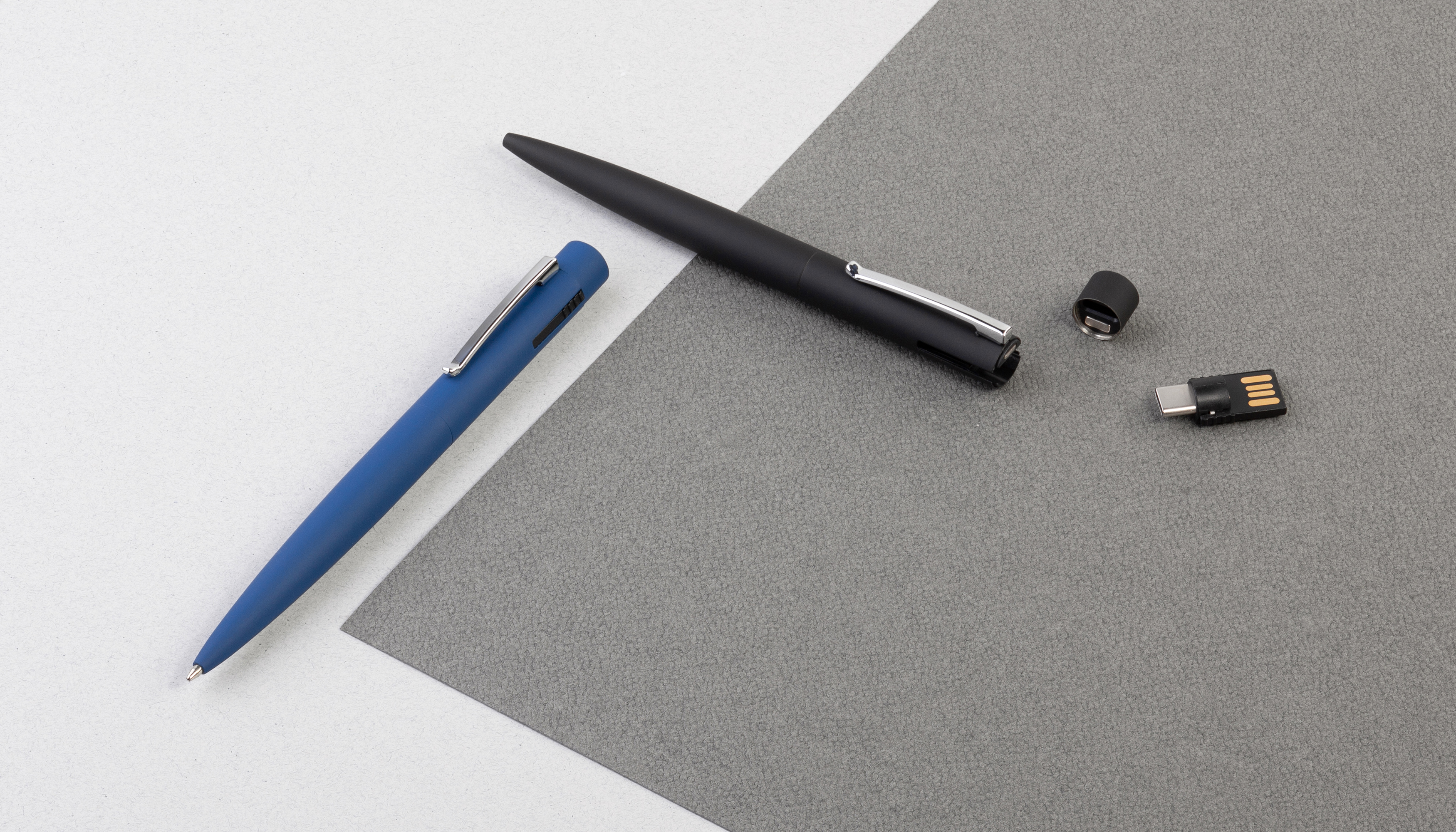 Ручка шариковая "Secret" с флеш-картой OTG 32Gb (USB2.0/Type-C), покрытие soft touch Ручка шариковая "Secret" с флеш-картой OTG 32Gb (USB2.0/Type-C), покрытие soft touch