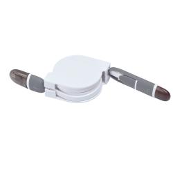 Кабель "Spin" 2 в 1 с разъемами microUSB и lightning Кабель "Spin" 2 в 1 с разъемами microUSB и lightning