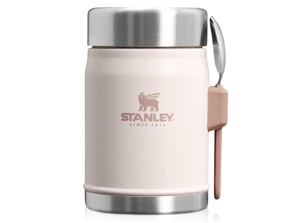 Банка для еды объемом 400 мл с ложкой-вилкой Stanley Legendary - Light pink Банка для еды объемом 400 мл с ложкой-вилкой Stanley Legendary - Light pink