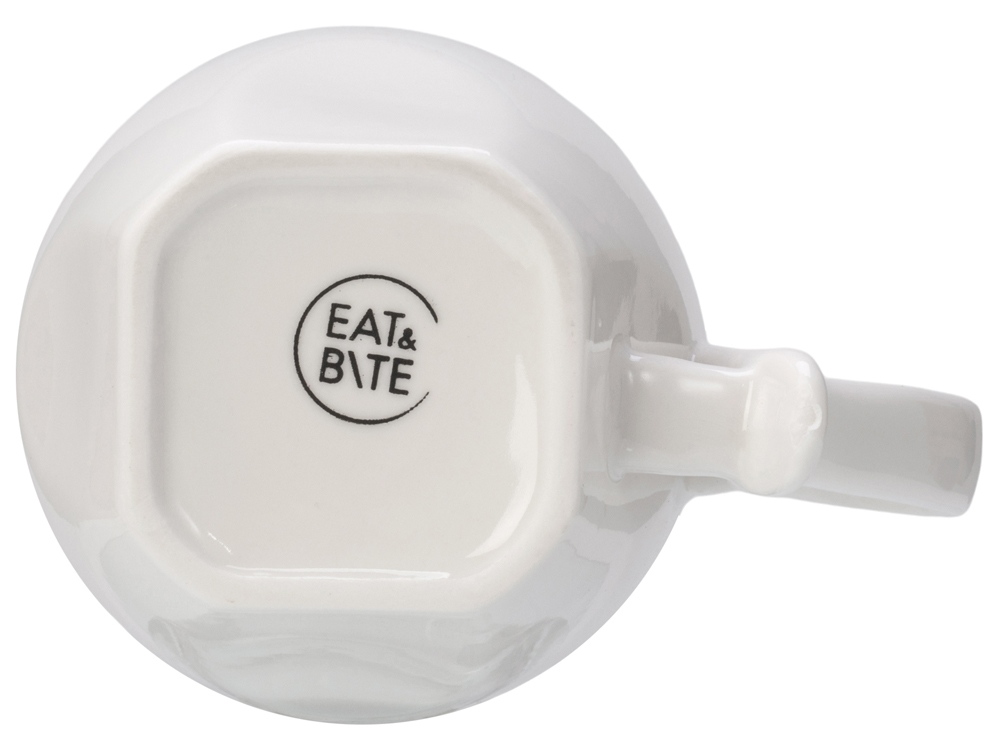 Кофейная пара с бамбуковым блюдцем Mandy, белый (Р)