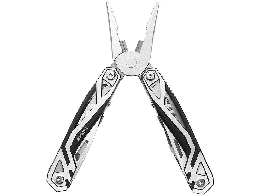 Мультитул Rocktol 21 в 1 с пружинными плоскогубцами, нержавеющая сталь, нейлоновый чехол