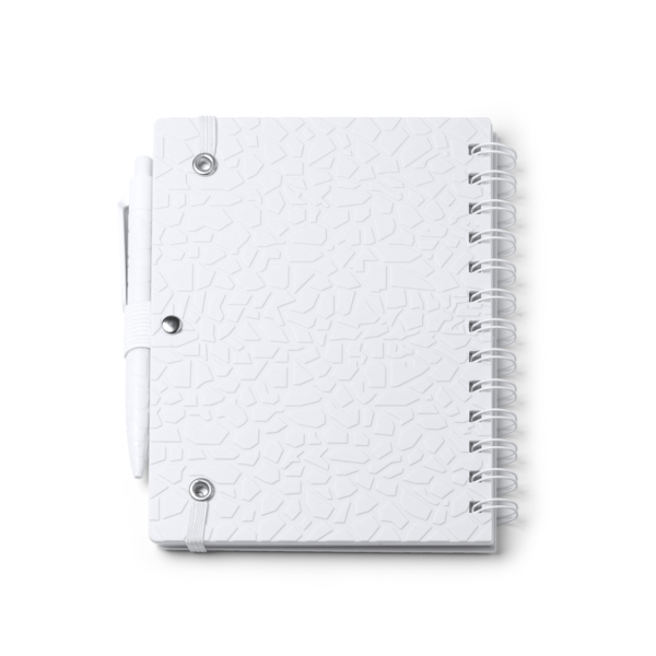 Блокнот А5 DURAN в твёрдом переплёте с ручкой, белый