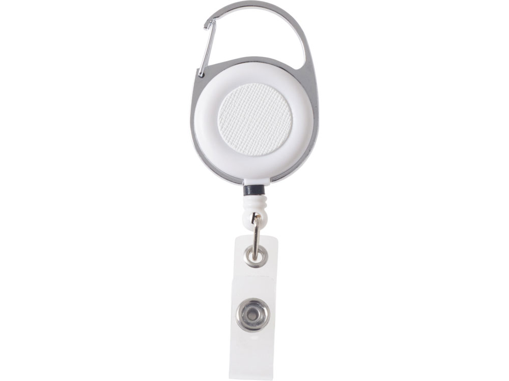 Бейдж с рулеткой-карабин Favor, белый