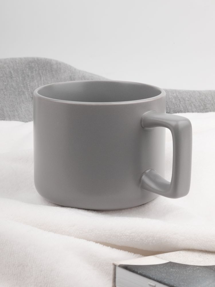 Чашка Jumbo в коробке матовая, светло-серая