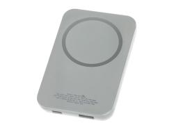 Магнитный беспроводной внешний аккумулятор MagnetIQ, 5000 mah, 10 W, серый Cool gray 7C