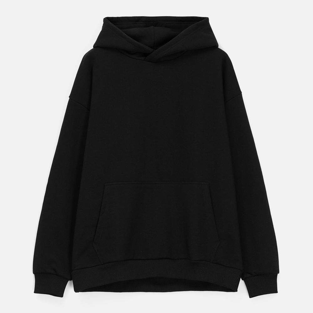 Худи унисекс оверсайз Daylero, черное Худи унисекс оверсайз Daylero, черное