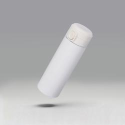Вакуумная термокружка Waterline c кнопкой Guard, 400 мл, тубус, белый (Р)