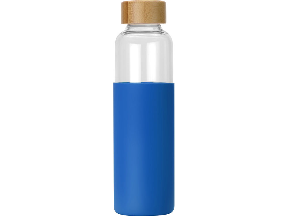 Бутылка для воды стеклянная Refine, в чехле, 550 мл, синий