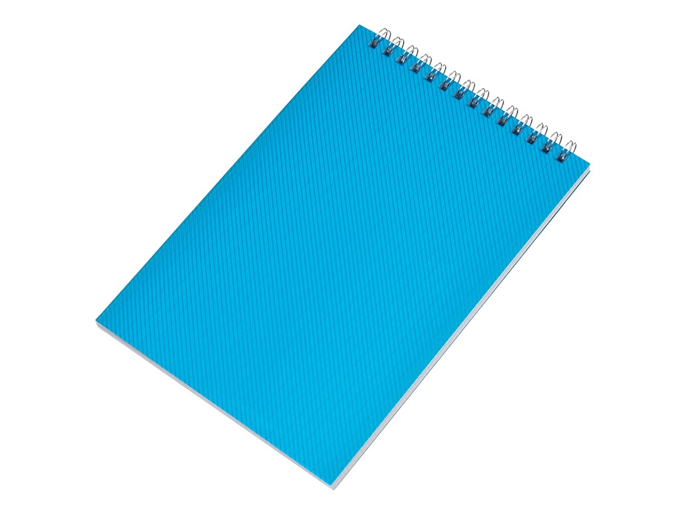 Блокнот на пружине в пластиковой обложке А5, синий