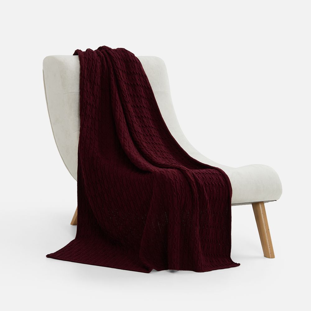 Плед Knitline, темно-красный (бордовый)