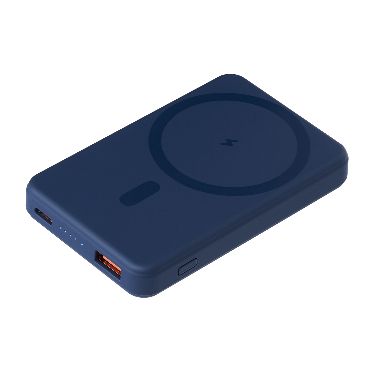 Внешний аккумулятор Ларго PD (Largo PD) 5000mAh с функцией беспроводной зарядки 15W, синий Внешний аккумулятор Ларго PD (Largo PD) 5000mAh с функцией беспроводной зарядки 15W, синий