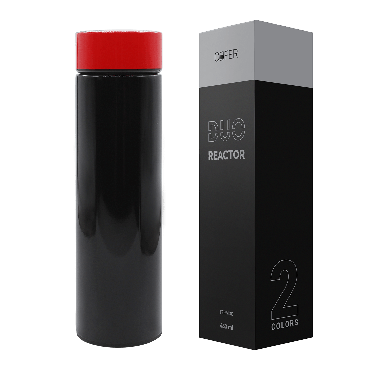 Термос Reactor duo black с датчиком температуры (черный с красным) Термос Reactor duo black с датчиком температуры (черный с красным)