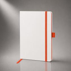 Блокнот ColorNote White, твердая обложка A5, 80 листов, белый и оранжевый Блокнот ColorNote White, твердая обложка A5, 80 листов, белый и оранжевый
