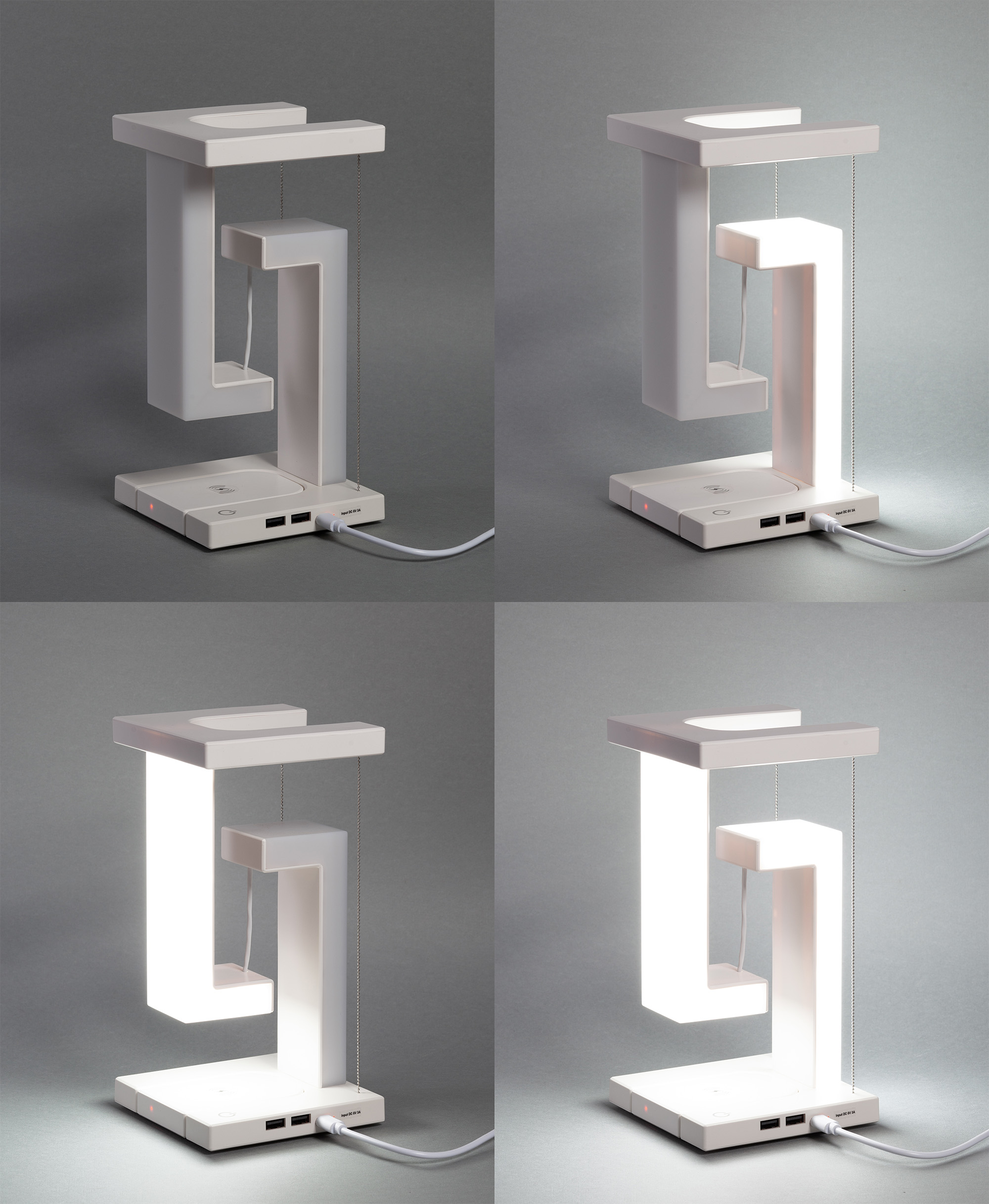 Левитирующая настольная лампа "Twin" с функцией беспроводной зарядки Левитирующая настольная лампа "Twin" с функцией беспроводной зарядки