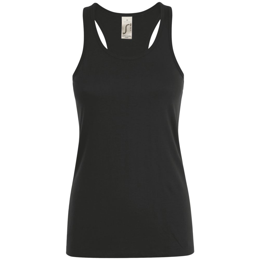 Майка женская Justin Women, черная Майка женская Justin Women, черная