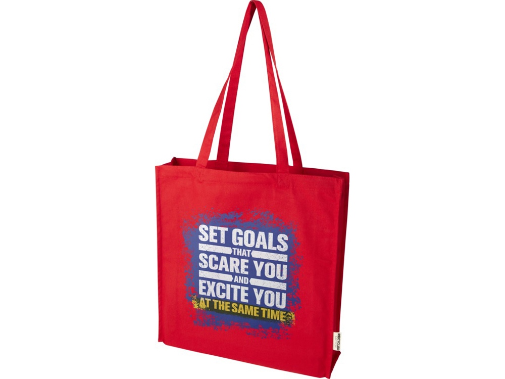 Florida эко-сумка с ластовицей плотностью 270 г/м² - Красный Florida эко-сумка с ластовицей плотностью 270 г/м² - Красный