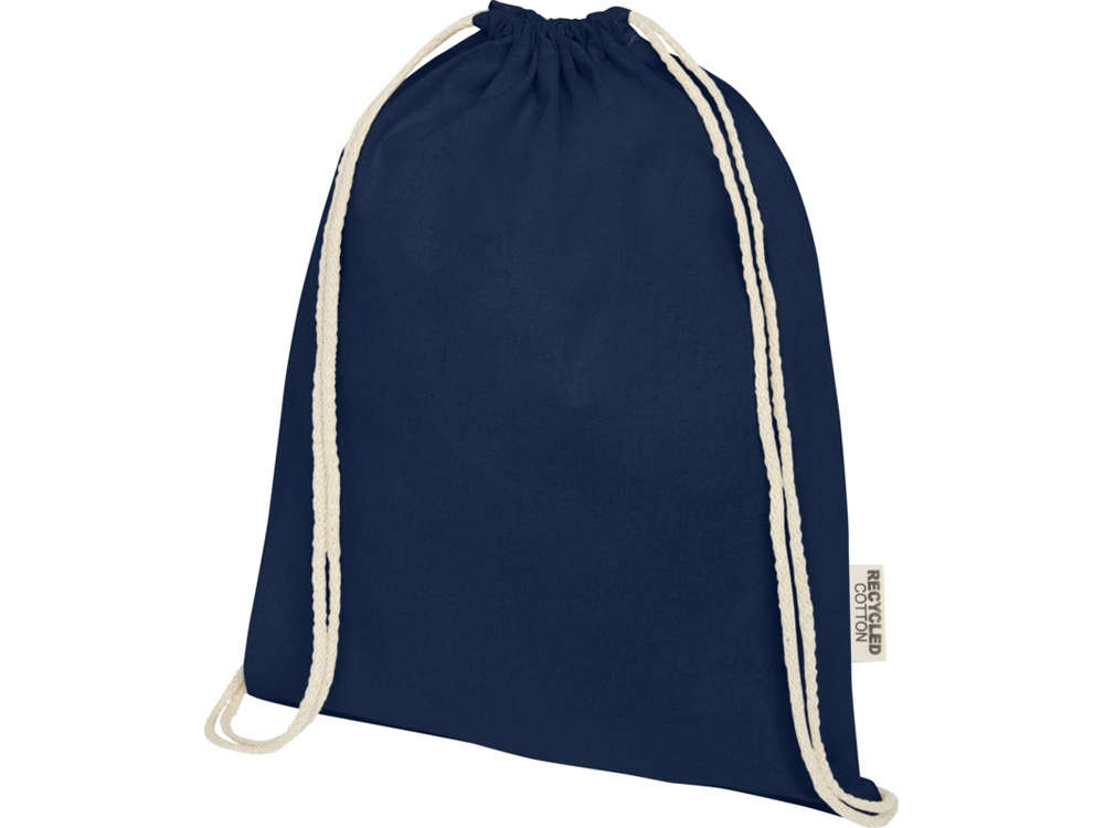 Oregon сумка-кисет из переработанного хлопка, сертифицированного согласно GRS, плотностью 140 г/м² - Темно - синий Oregon сумка-кисет из переработанного хлопка, сертифицированного согласно GRS, плотностью 140 г/м² - Темно - синий