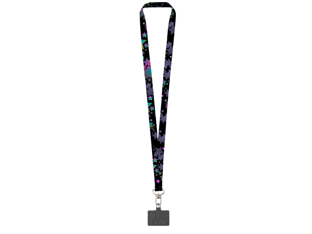 Ланъярд 2,5 см под сублимацию с трендовым карабином и большим держателем для телефона из ПЭ