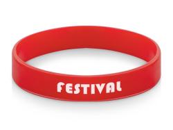 Силиконовый браслет Forest 202*12 мм, красный