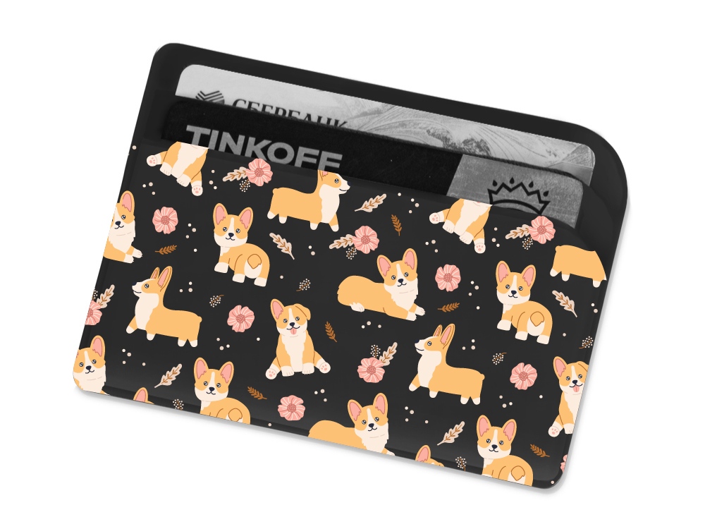 Картхолдер для 3-х карт с возможностью полноцветной УФ-печати, софт-тач Картхолдер для 3-х карт с возможностью полноцветной УФ-печати, софт-тач