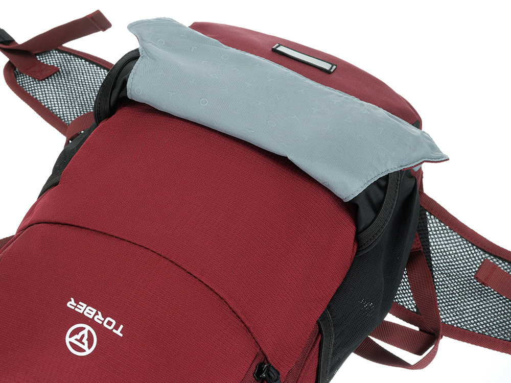 Туристический рюкзак TORBER КЕМПИНГ, бордовый, полиэстер, 26 х 48 х 12 см