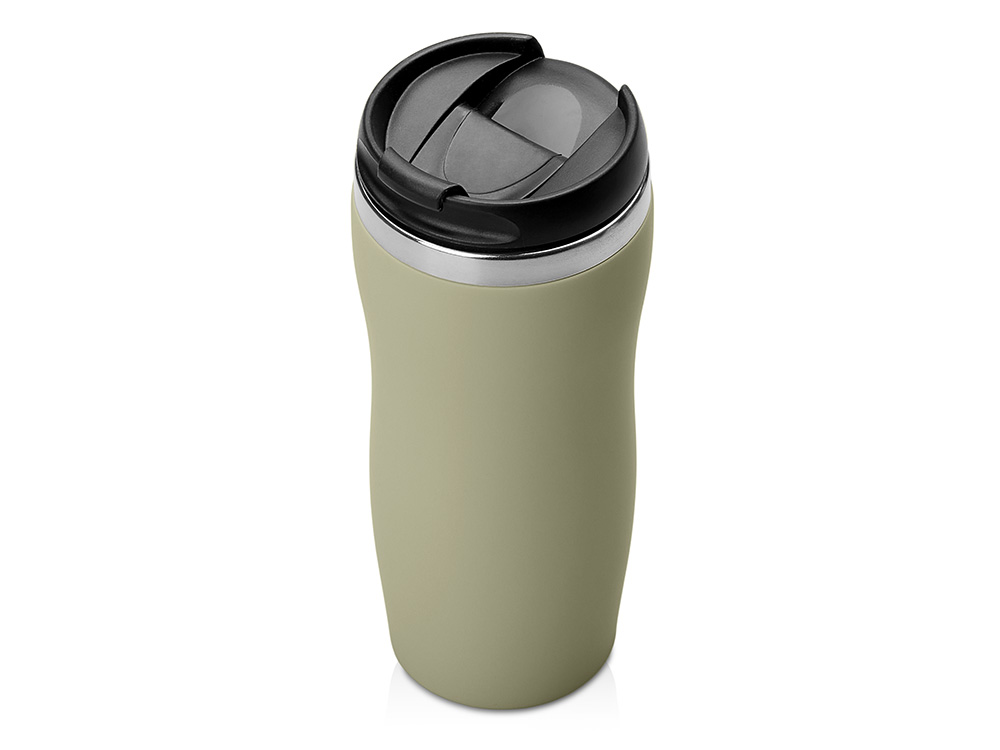 Термокружка Mony Steel 350 мл, soft touch, оливковый