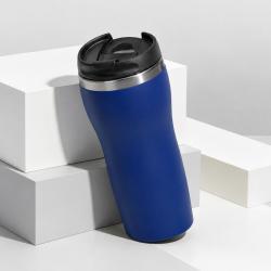Термокружка Double wall mug C1, soft touch, 350 мл, синий (Р)
