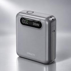 Внешний АКБ NRG Turbo Cable 10000 mAh, 35Вт, графит, Deppa