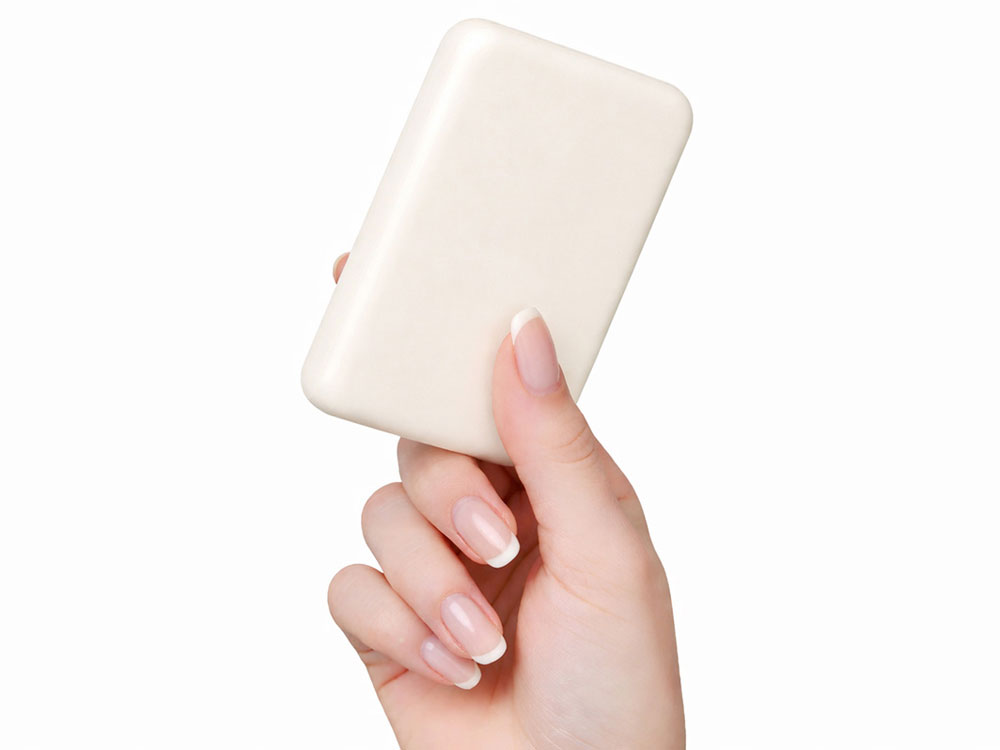 Магнитный внешний беспроводной аккумулятор Polarix, QC/PD, 10000 мАч, слоновая кость